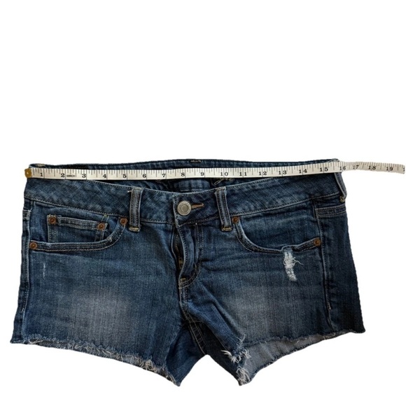American Eagle Outfitters Pants - American Eagle Stretch Distressed Denim Cutoff Shorts Women Sz 6 Raw Frayed Hem